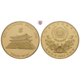 Korea - Südkorea, 50000 Won 1987, 31,1 g fein, PP