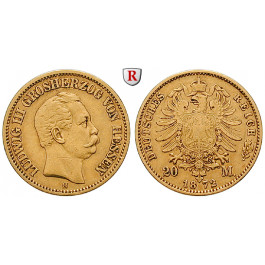 Deutsches Kaiserreich, Hessen, Ludwig III., 20 Mark 1872, H, ss, J. 214