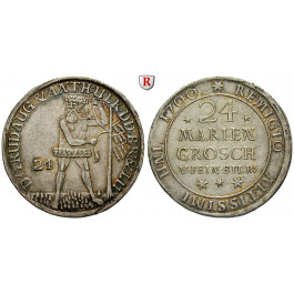 Braunschweig, Braunschweig-Wolfenbüttel, Rudolf August und Anton Ulrich, 24 Mariengroschen 1700, ss-vz