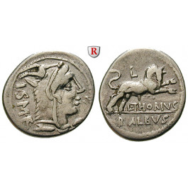 Römische Republik, L. Thorius Balbus, Denar 105 v.Chr., ss