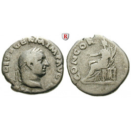 Römische Kaiserzeit, Vitellius, Denar April - Dez. 69, ss