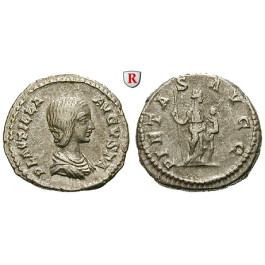 Römische Kaiserzeit, Plautilla, Frau des Caracalla, Denar 203, ss-vz