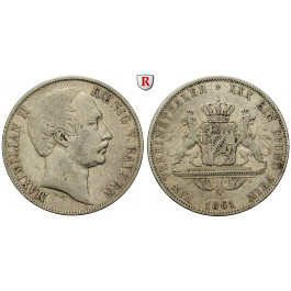 Bayern, Königreich, Maximilian II., Vereinstaler 1861, ss