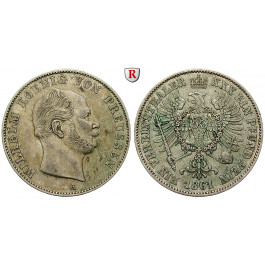 Brandenburg-Preussen, Königreich Preussen, Wilhelm I., Vereinstaler 1861, ss+