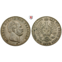Brandenburg-Preussen, Königreich Preussen, Wilhelm I., Vereinstaler 1862, ss+