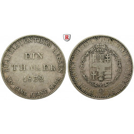 Hessen, Hessen-Kassel, Wilhelm II. und Friedrich Wilhelm, Taler 1832, f.ss