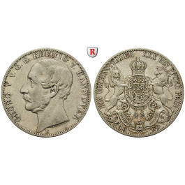 Braunschweig, Königreich Hannover, Georg V., Vereinstaler 1866, ss