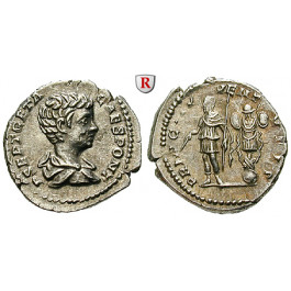 Römische Kaiserzeit, Geta, Caesar, Denar 199-202, vz