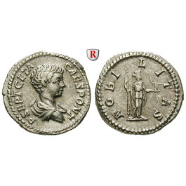 Römische Kaiserzeit, Geta, Caesar, Denar 199, f.vz