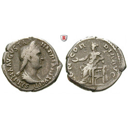 Römische Kaiserzeit, Sabina, Frau des Hadrianus, Denar, ss