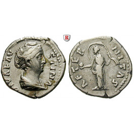 Römische Kaiserzeit, Faustina I., Frau des Antoninus Pius, Denar nach 141, ss+