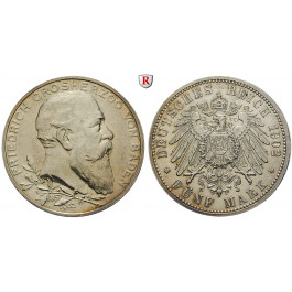 Deutsches Kaiserreich, Baden, Friedrich I., 5 Mark 1902, Regierungsjubiläum, G, ss-vz, J. 31