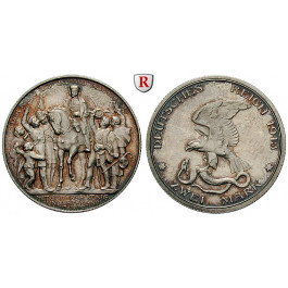 Deutsches Kaiserreich, Preussen, Wilhelm II., 2 Mark 1913, Der König rief, PP, J. 109