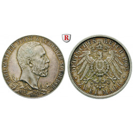 Deutsches Kaiserreich, Schwarzburg-Sondershausen, Karl Günther, 2 Mark 1905, ss-vz, J. 169a