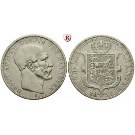 Braunschweig, Königreich Hannover, Ernst August, Ausbeutetaler 1851, ss-vz