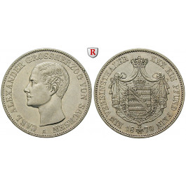 Sachsen, Sachsen-Weimar-Eisenach, Carl Alexander, Vereinstaler 1870, ss+