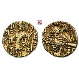 Indien, Kuschan, Klan Prägungen, Dinar um 375-376, ss-vz