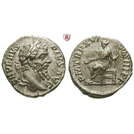 Römische Kaiserzeit, Septimius Severus, Denar 208, f.vz