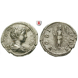 Römische Kaiserzeit, Geta, Caesar, Denar 199, ss-vz