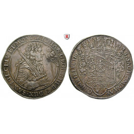 Sachsen, Albertinische Linie, Johann Georg III., Reichstaler 1687, ss-vz