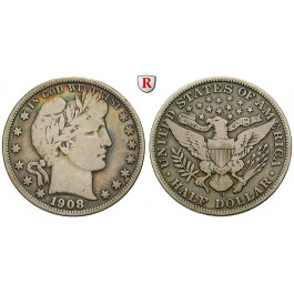 USA, 1/2 Dollar 1908, f.ss