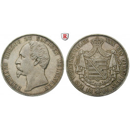 Sachsen, Sachsen-Meiningen, Bernhard Erich Freund, Vereinstaler 1866, ss+