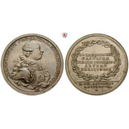 Württemberg, Herzogtum Württemberg (Kgr. ab 1806), Karl Eugen, Silbermedaille 1777, vz-st