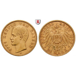Deutsches Kaiserreich, Bayern, Otto, 20 Mark 1905, D, ss-vz/vz, J. 200
