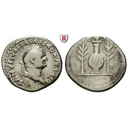 Römische Kaiserzeit, Vespasianus, Denar 80-81, ss