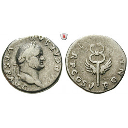 Römische Kaiserzeit, Vespasianus, Denar 71, ss