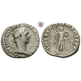 Römische Kaiserzeit, Domitianus, Denar 90-91, ss