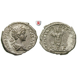 Römische Kaiserzeit, Caracalla, Denar 202, ss-vz