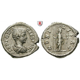 Römische Kaiserzeit, Geta, Caesar, Denar 199, vz/ss-vz
