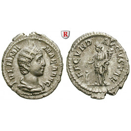 Römische Kaiserzeit, Julia Mamaea, Mutter des Severus Alexander, Denar 232, f.vz