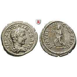 Römische Kaiserzeit, Elagabal, Denar 219, vz/ss-vz