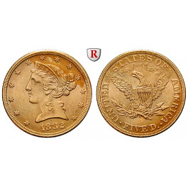 USA, 5 Dollars 1882, 7,52 g fein, f.vz/vz+