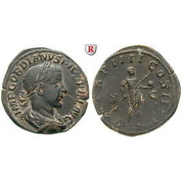 Römische Kaiserzeit, Gordianus III., Sesterz 238-244, ss-vz/ss