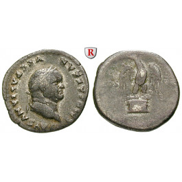 Römische Kaiserzeit, Vespasianus, Denar 76, ss