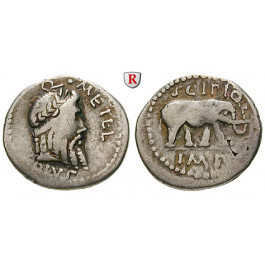 Römische Republik, Q. Caecilius Metellus, Denar 47-46 v.Chr., f.ss