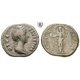 Römische Kaiserzeit, Faustina I., Frau des Antoninus Pius, Denar nach 141, ss