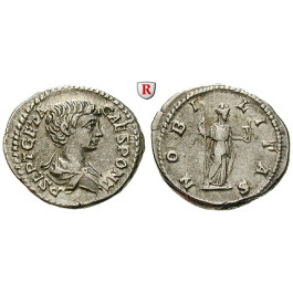 Römische Kaiserzeit, Geta, Caesar, Denar 199, ss-vz