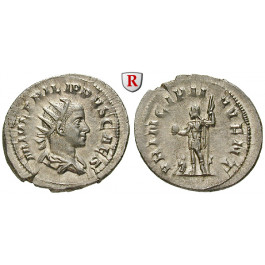 Römische Kaiserzeit, Philippus II., Caesar, Antoninian 244-247, vz-st
