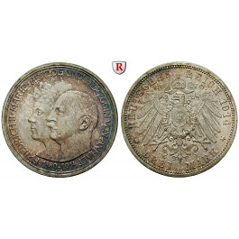 Deutsches Kaiserreich, Anhalt, Friedrich II., 3 Mark 1914, Silberhochzeit, A, vz-st, J. 24