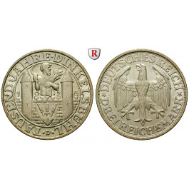 Weimarer Republik, 3 Reichsmark 1928, Dinkelsbühl, D, vz-st, J. 334