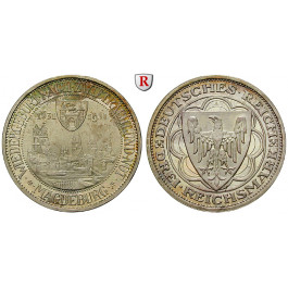 Weimarer Republik, 3 Reichsmark 1931, Magdeburg, A, PP, J. 347