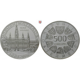 Österreich, 2. Republik, 500 Schilling 1983-1998, 22,2 g fein, vz
