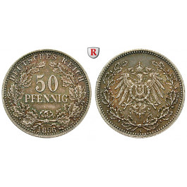 Deutsches Kaiserreich, 50 Pfennig 1896, A, vz, J. 15