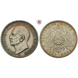 Deutsches Kaiserreich, Mecklenburg-Strelitz, Adolf Friedrich V., 3 Mark 1913, A, f.vz/vz+, J. 92