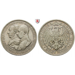 Deutsches Kaiserreich, Mecklenburg-Schwerin, Friedrich Franz IV., 3 Mark 1915, Jahrhundertfeier, A, vz, J. 88