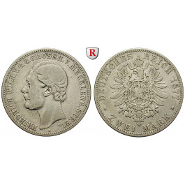 Deutsches Kaiserreich, Mecklenburg-Strelitz, Friedrich Wilhelm, 2 Mark 1877, A, f.ss, J. 90